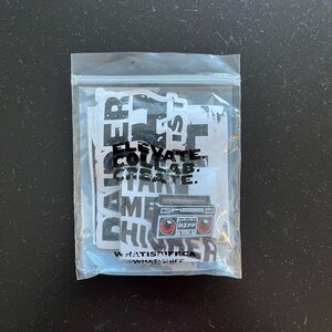 Riff Sticker Pack and Pin from promo